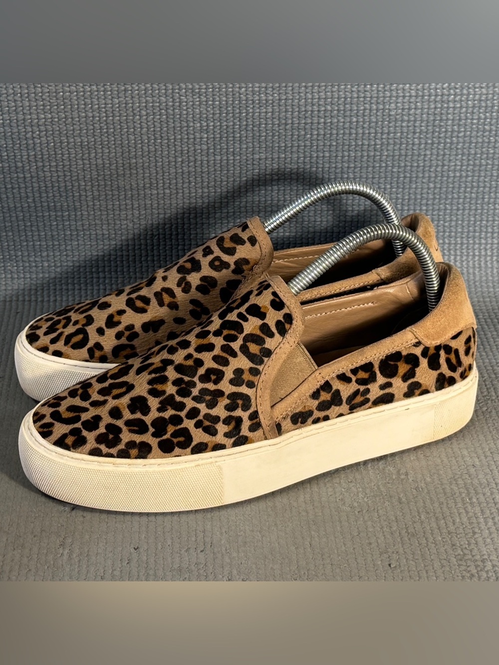 UGG Women's Jass Exotic Leopard Print Sneakers Made from Real Calf Size 8.5